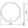 Mexen Gobi bathroom mirror with backlight, round 60 cm, LED 6000K, anti-fog - 9801-060-060-611-00