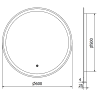 Mexen Gobi illuminated bathroom mirror, round 60 cm, LED 6000K, anti-fog - 9801-060-060-611-00