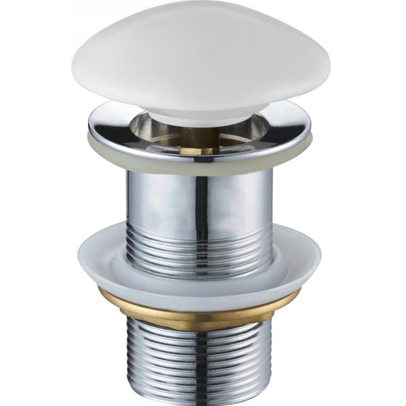 Mexen click-clack round stopper, white ceramic matte - 79910-01