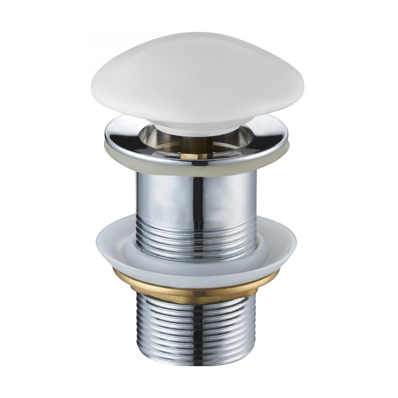 Mexen round click-clack plug, white ceramic matt - 79910-01