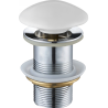 Mexen round click-clack plug, white ceramic matt - 79910-01