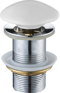 Mexen round click-clack plug, white ceramic matt - 79910-01