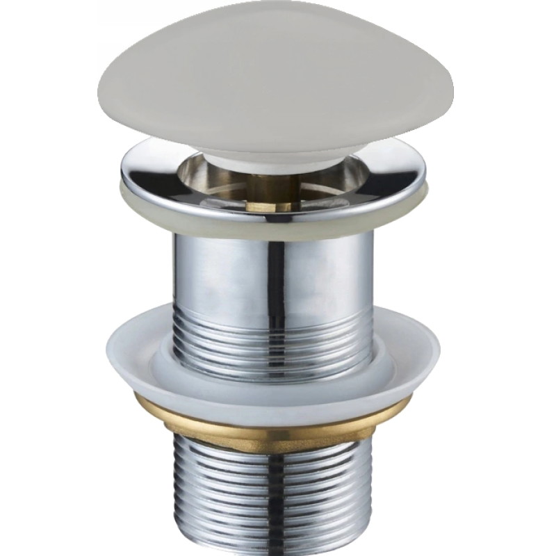 Mexen round click-clack drain plug, matte gray ceramic - 79910-67
