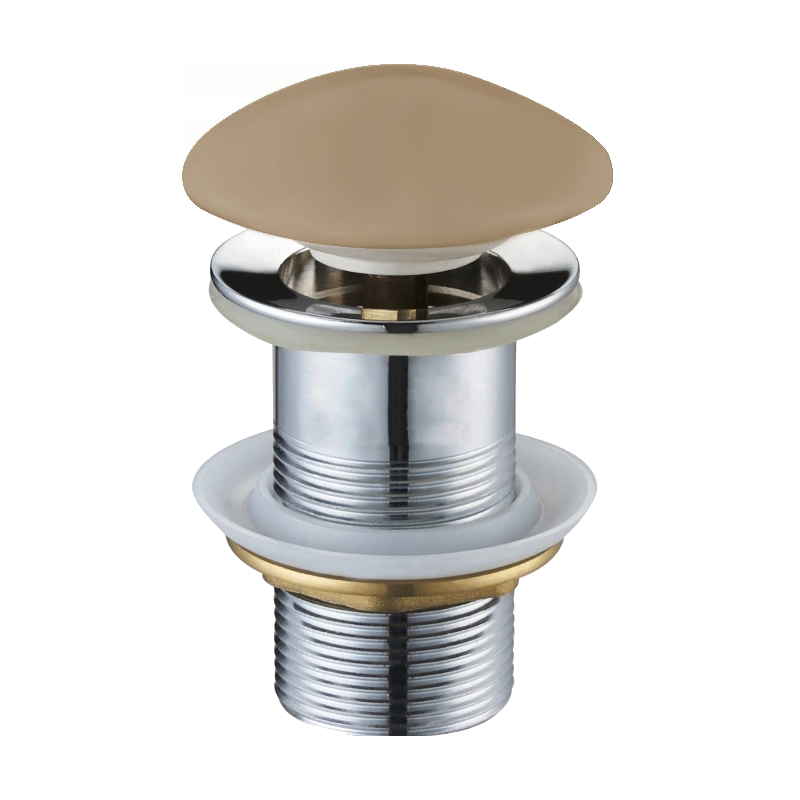 Mexen round click-clack plug, cappuccino ceramic matt - 79910-64