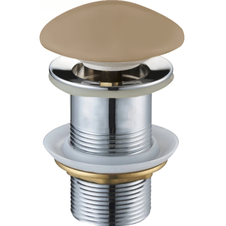 Mexen round click-clack plug, matte cappuccino ceramic - 79910-64
