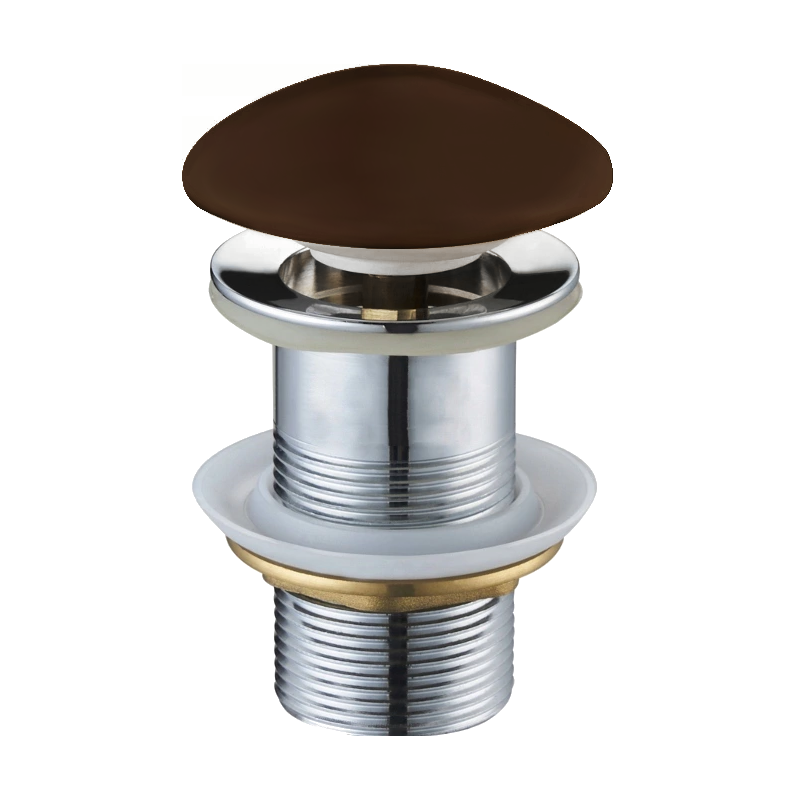 Mexen round click-clack plug, Brown ceramic matt - 79910-68