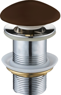 Mexen round click-clack plug, brown matte ceramic - 79910-68