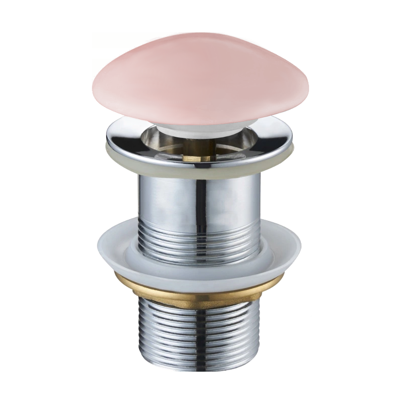 Mexen round click-clack plug, pink ceramic matt - 79910-44