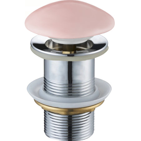 Mexen round click-clack plug, pink ceramic matt - 79910-44