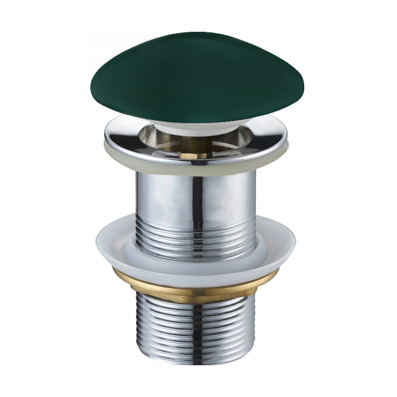 Mexen round click-clack plug, Dark green ceramic matt - 79910-47