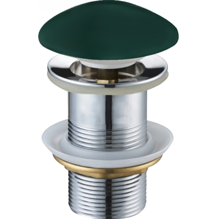Mexen click-clack round plug, dark green ceramic matte - 79910-47