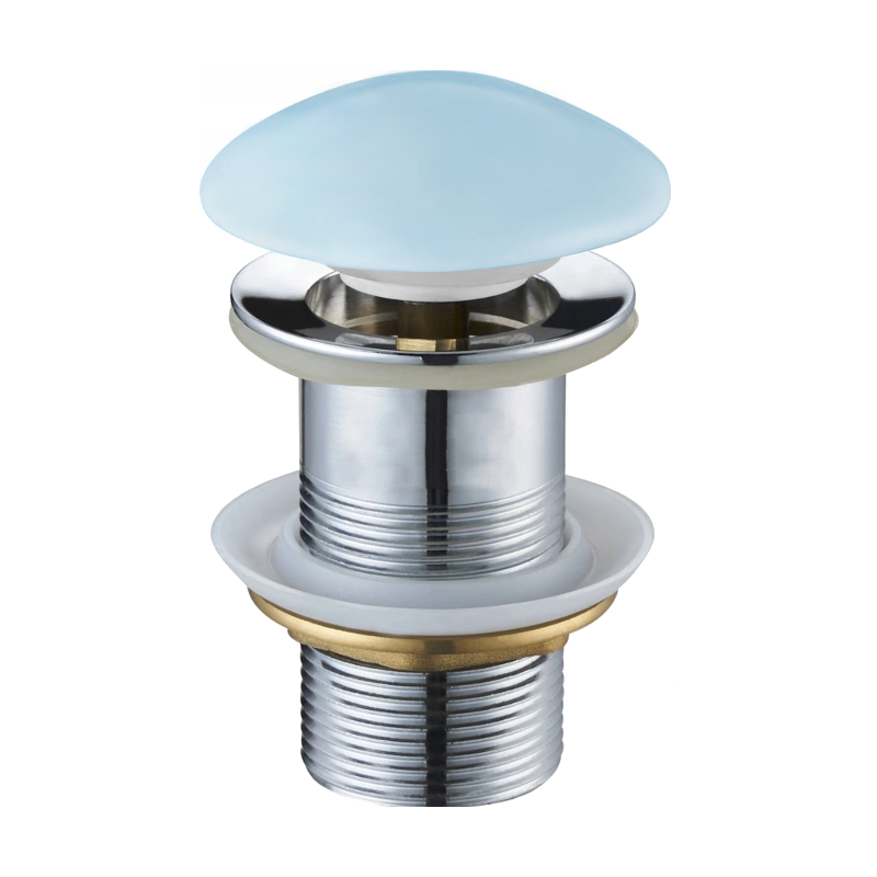 Mexen click-clack round plug, blue ceramic matte - 79910-49