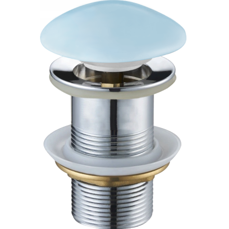 Mexen click-clack round plug, blue ceramic matte - 79910-49