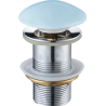 Mexen round click-clack plug, blue ceramic matt - 79910-49