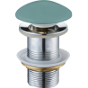 Mexen click-clack round plug, light green ceramic matte - 79910-48