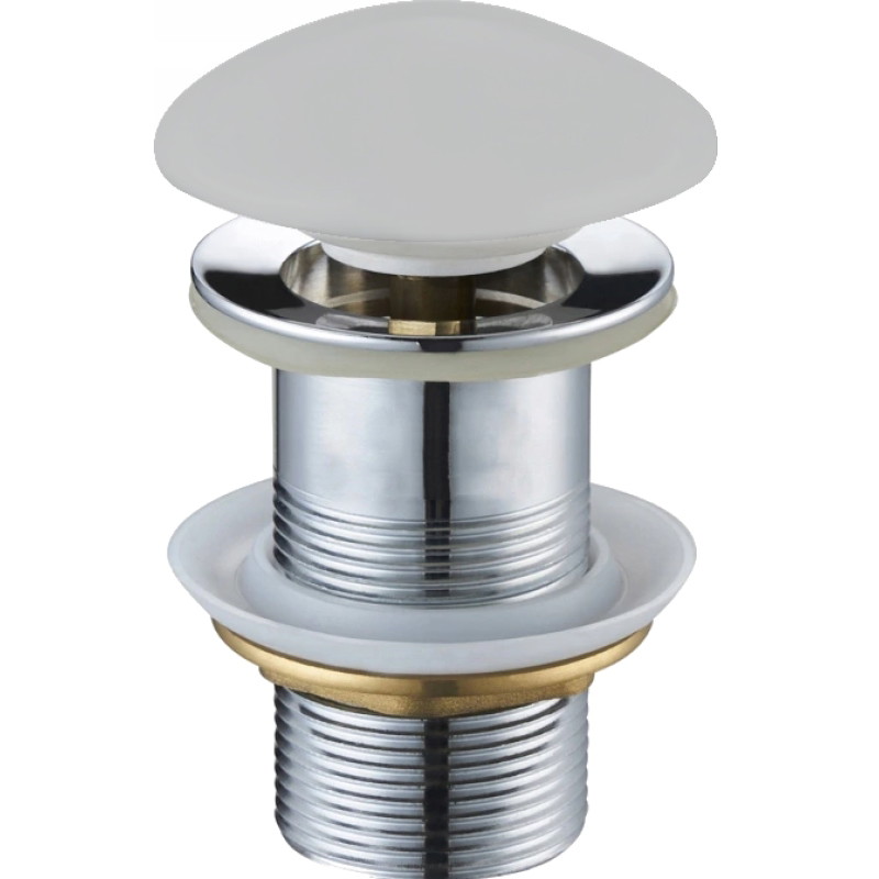 Mexen click-clack round plug, platinum ceramic matte - 79910-63