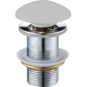 Mexen round click-clack plug, Platinum ceramic matt - 79910-63