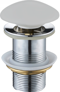 Mexen round click-clack plug, Platinum ceramic matt - 79910-63