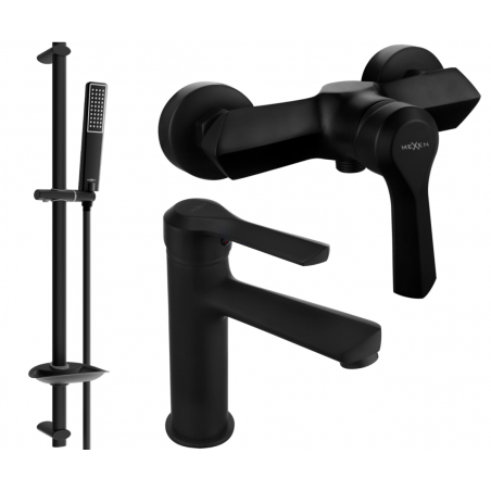 Mexen Sabre DB72 shower set, Black - 72104DB72-70