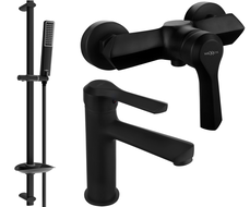 Mexen Sabre DB72 shower set, Black - 72104DB72-70
