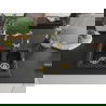 Mexen Carlos 1,5-compartment granite sink with a kitchen mixer tap Carla, Black/Silver metallic - 6518-73-670700-50