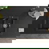 Mexen Carlos 1,5-compartment granite sink with a kitchen mixer tap Carla, Black/Silver metallic - 6518-73-670700-70