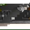 Mexen Carlos 1,5-compartment granite sink with a kitchen mixer tap Carla, spotted black - 6518-76-670700-76