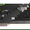 Mexen Carlos 1,5-compartment granite sink with a kitchen mixer tap Carla, Black - 6518-77-670700-00