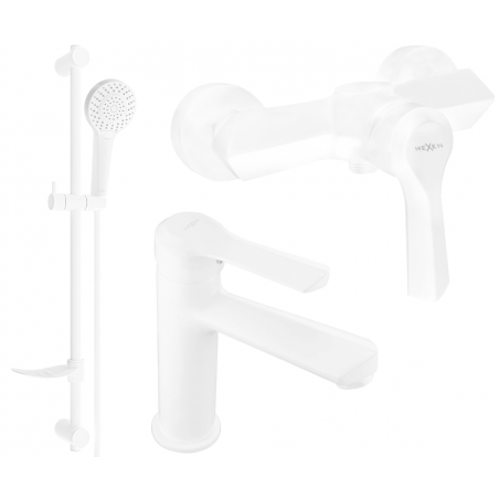 Mexen Sabre DF05 shower set, White - 72104DF05-20