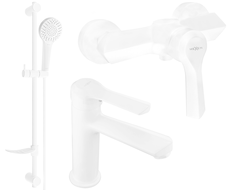 Mexen Sabre DF05 shower set, White - 72104DF05-20