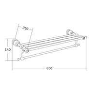 Mexen Estela towel rack, chrome - 7011520-00