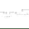 Mexen Lea hanging glass shelf, Gold - 7026037-50