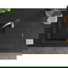 Mexen Leo 1-compartment granite sink with a drip tray and kitchen mixer tap Aster, Black/Silver metallic - 501-73-73450-07-B