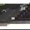 Mexen Leo 1-compartment granite sink with a drip tray and kitchen mixer tap Aster, spotted black - 6501-76-73450-57-B
