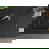 Mexen Leo 1-compartment granite sink with a drip tray and kitchen mixer tap Aster, Black - 6501-77-73450-07-B