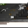 Mexen Leo 1-compartment granite sink with a drip tray and kitchen mixer tap Aster, Black - 6501-77-73450-57-G