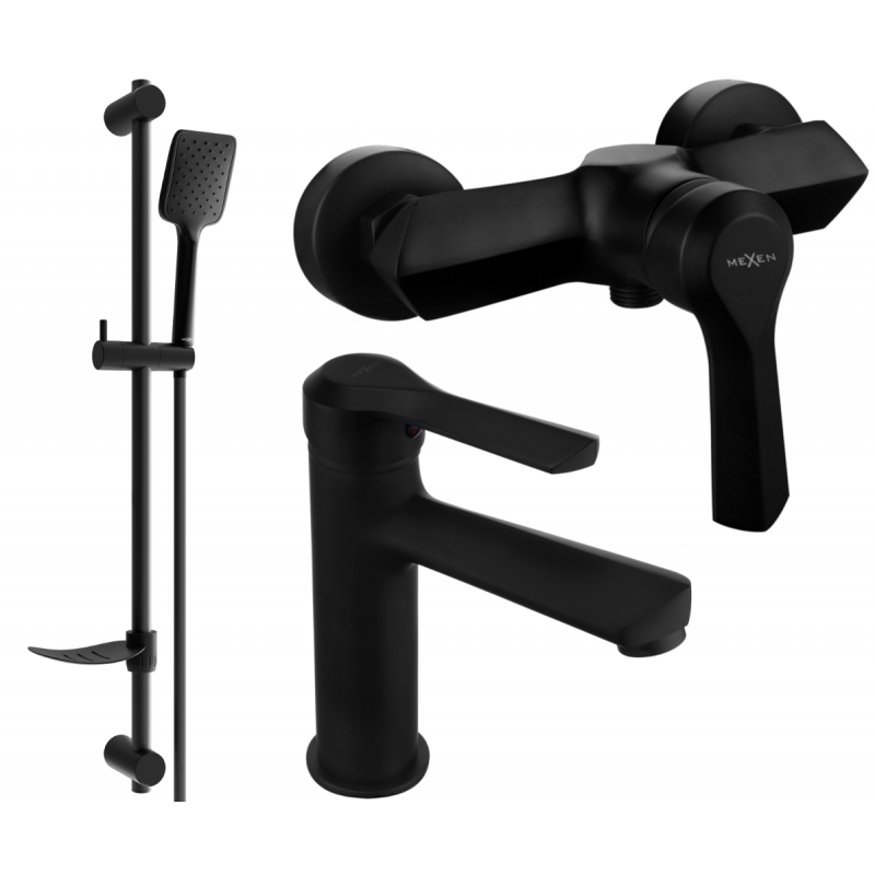 Mexen Sabre DF62 shower set, Black - 72104DF62-70