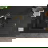 Mexen Matias 1.5-compartment granite sink with a drip tray and kitchen mixer tap Aster, Black/Silver - 6502-73-73450-57-B