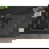 Mexen Matias 1.5-compartment granite sink with a drip tray and kitchen mixer tap Aster, spotted black - 6502-76-73450-70-B