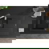 Mexen Matias 1.5-compartment granite sink with a drip tray and kitchen mixer tap Aster, Black - 6502-77-73450-07-B