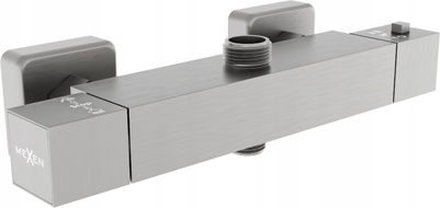 Mexen Cube thermostatic shower faucet, graphite - 77250-66