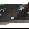 Mexen Matias 1.5-compartment granite sink with a drip tray and kitchen mixer tap Aster, Black - 6502-77-73450-57-G