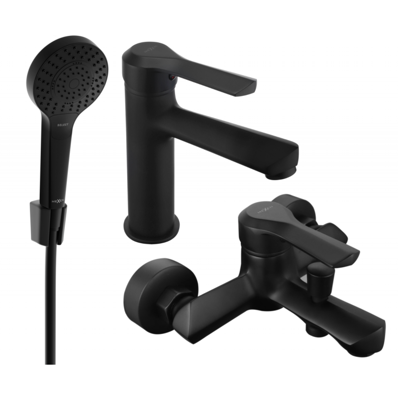 Mexen Sabre R05 bathtub set, Black - 72103R05-70