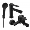 Mexen Sabre R05 bathtub set, Black - 72103R05-70