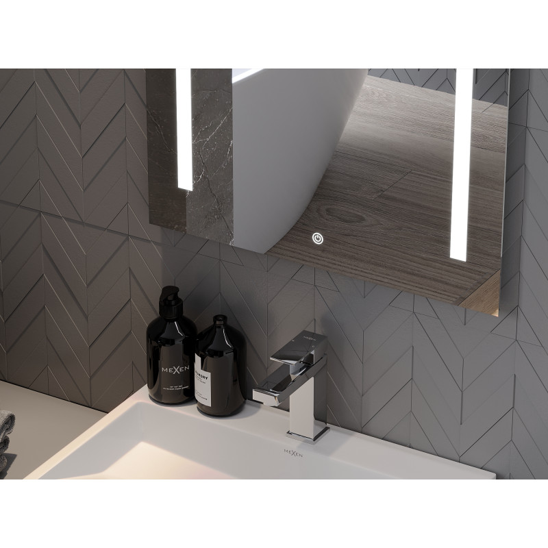 Mexen Remi illuminated bathroom mirror 60 x 80 cm, LED 6000K, anti-fog - 9804-060-080-611-00