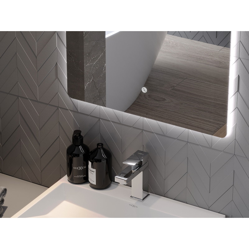 Mexen Sun LED illuminated bathroom mirror 100 x 80 cm, 6000K, anti-fog - 9807-100-080-611-00
