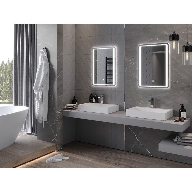 Mexen Zusa bathroom mirror illuminated 50 x 70 cm, LED 6000K, anti-fog - 9808-050-070-611-00