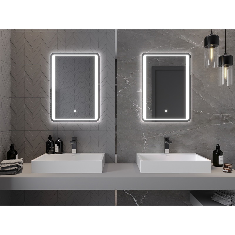 Mexen Zusa bathroom mirror illuminated 50 x 70 cm, LED 6000K, anti-fog - 9808-050-070-611-00