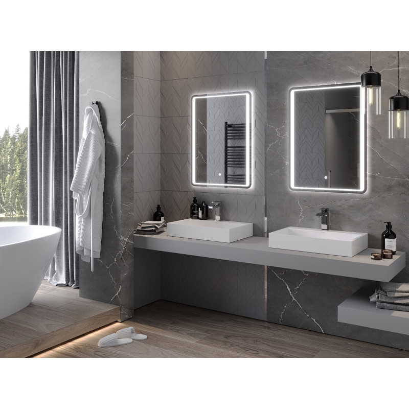 Mexen Zusa bathroom mirror illuminated 60 x 80 cm, LED 6000K, anti-fog - 9808-060-080-611-00