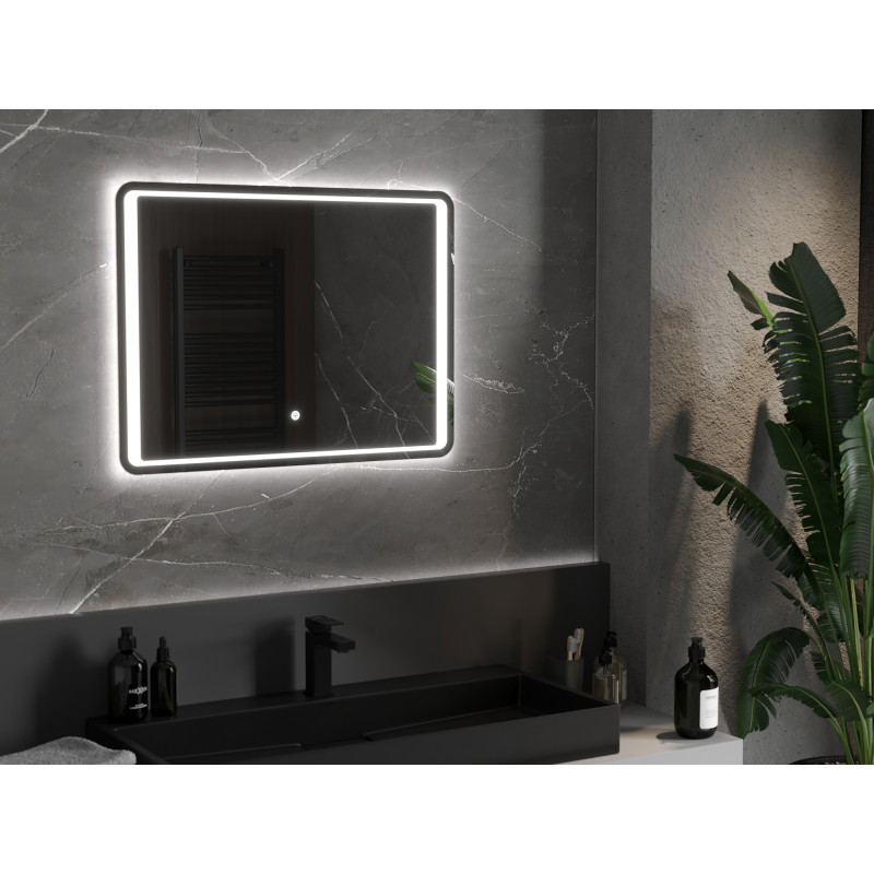 Mexen Zusa illuminated bathroom mirror 80 x 60 cm, LED 6000K, anti-fog - 9808-080-060-611-00